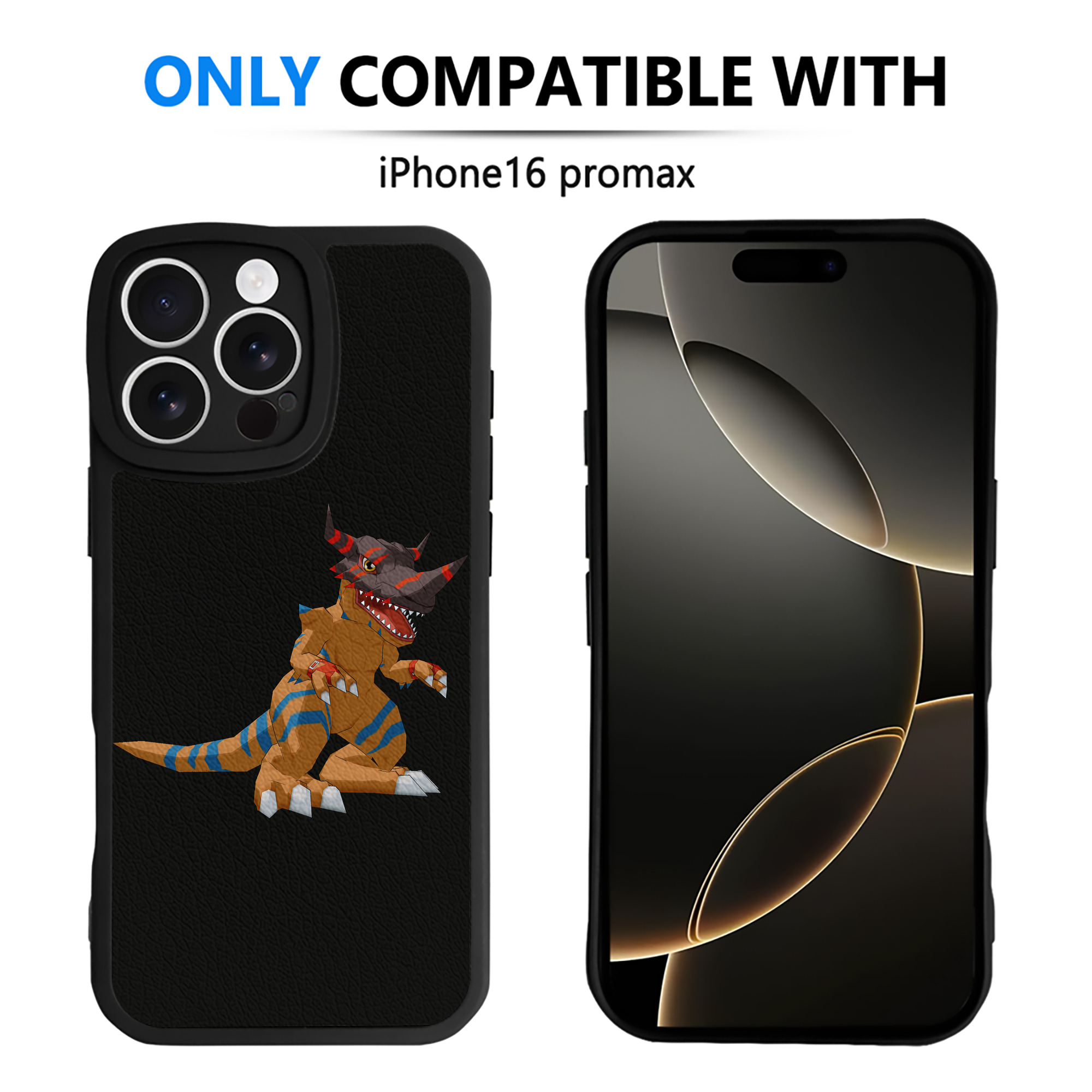 （画像用） Digimon デジタルモンスター/デジモン 【iPhone 16シリーズ対応】シリコンスマホケース（レザー調） 材質：シリコン